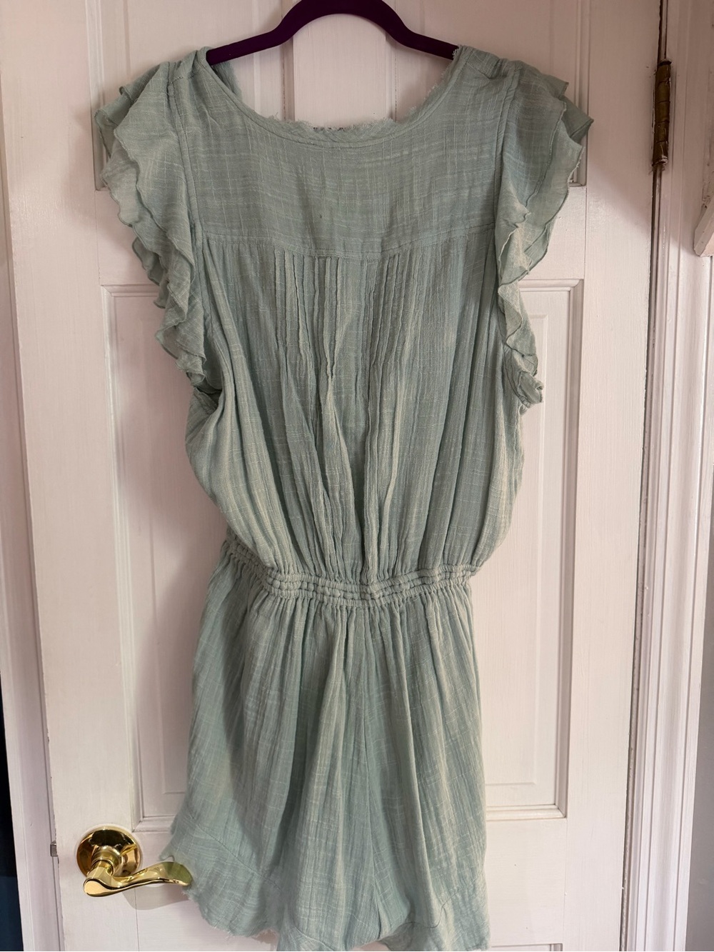 Free People One Naya Ruffle Romper/sz M - Picture 7 of 7